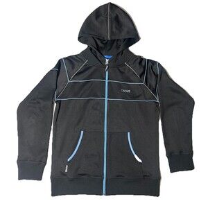 CRPR Hooded Full Zip Black Men’s Sweater Blue Trim Designed In Ireland Sz XL